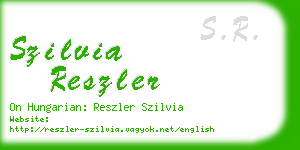 szilvia reszler business card
